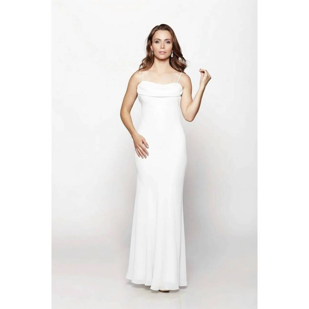NEW LAST DRESS flowing muse gown in white